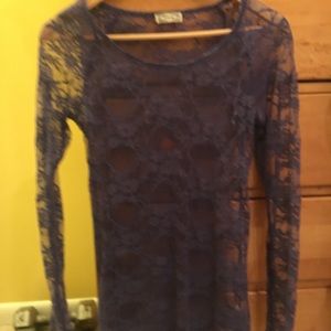 Purple lace long sleeve